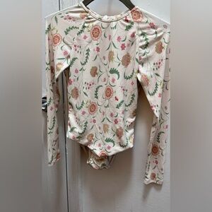 Minnow Floral Long Sleeve Kids One Piece